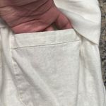 Old Navy Women's  White Cropped Pants Linen Blend Size Med EUC #7447 Photo 8