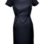 BODEN ROLL NECK BLACK SILK SHORT SLEEVE Elegant Black Dress 2 Petite Size 2P Photo 0