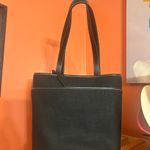 Ralph Lauren LAUREN Black Canvas Tote Bag Leather Trim Shoulder Handbag Vintage Photo 4