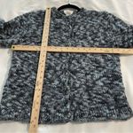 Talbots Vintage Knit 100% Wool Cardigan Sweater Blue Made in Italy Size Large Photo 5