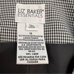 Liz Baker Essentials Black White Checkered One Button Front Blazer Size 14 Tall Photo 1
