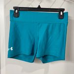 Under Armour Women's Teal HeatGear Shorts Photo 2