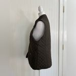 G.H. BASS Quilted Snap Front Collared Equestrian Outdoor Vest Olive Green Size L Size L Photo 5
