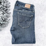 American Eagle Dark Wash Skinny Jean Size 0 Short Photo 1