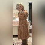 Floral Brown Dress Orange Photo 1