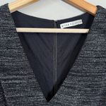 Alice + Olivia  Coco Metallic Midi Dress Women's 2 Silver V-Neck Tie Waist Party Photo 8