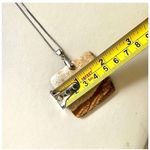 Sterling silver square picture jasper pendant necklace Photo 4