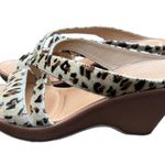 Sundance  faux cheetah fur wedge sandals, New w/o box size 36 Euro (5.5 US) Photo 2