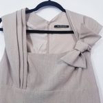 Black Halo Elegant Sheath Dress with Bow Detail Cap Sleeves Photo 2