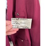 Kasper  Womens Petite Stretch Crepe Shawl-Collar Open-Front Burgundy Blazer 10P Photo 10