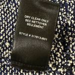 Rebecca Taylor Tweed Peplum Jacket Size 2 Blue Frayed Hem Preppy Classic Chic Photo 10