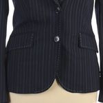 H Hilfiger blue &White pinstripe Wool Blazer Size 12 Photo 12