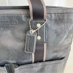 Coach Heritage Web Leather Foldover Tote Photo 2