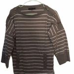 Jones New York Grey striped sweatshirt Medium Photo 0