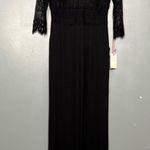 Alex Marie NWT Hailey Black Lace Chiffon Wide Leg Party Jumpsuit Women’s Size 6 Photo 0