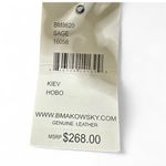 B Makowsky Kiev Hobo Sage Green Leather Bag New Photo 3