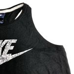 Nike Racerback Tank Top Grey Floral Swoosh Logo Photo 2