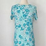 Lucy Love Blue and White Floral "Charlotte" Shift Dress Photo 0