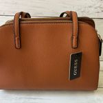 Guess Brown Faux Leather Satchel Handbag Purse NWT Photo 1