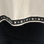 Maje  Black & White Tank Dress Wool Bottom Leather & Grommets Size 36 Photo 2