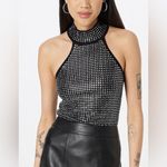 Guess Women's Sleeveless Celeste Mirror Turtleneck Top XS Black NWT Photo 1