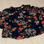 Urban Romantics Floral Blouse - Navy and Red Photo 0