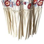 Free People NWTS Chrysanthemum Kiss Tan Embroidered Boho Dress size 8 Ecru Combo Photo 6