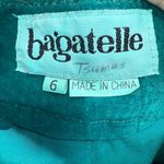 Bagatelle Vintage  Womens Suede Leather Shorts Size 6 Turquoise Green Pleated Photo 4