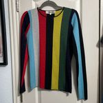 Diane Von Furstenberg 💙  Orchid Metallic Striped Sweater Photo 2