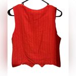 Draper James  orange striped Linen Suit Vest size large Photo 1