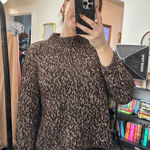 Massimo Dutti  Chunky Chocolate Brown & Metallic Thread Sweater Sz Small Photo 0