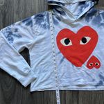 Dreamsicle Blue Tie Dye Lightweight Pullover Hoodie Size Medium Photo 4