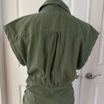 Anthropologie  Cap-Sleeve Collared Linen Ruched Mini Dress. Size XL. MSRP $148  Photo 10