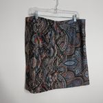 J. Jill Ponte Pencil Skirt Mod Paisley‎ Jacobean Print Size Multi Large Petite Photo 4