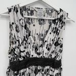 Speechless Y2k White & Black Floral Faux Leather Belt Blouse Top Size Medium Photo 1