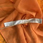 ZARA  Eyelet Babydoll Summer Dress Medium Festival Spaghetti Tie Back Orange Photo 4