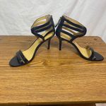 Nine West  Black Heels Ankle Strap Stiletto Evening‎ Party Shoes 6M Photo 2