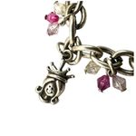Princess Charm Bracelet Silver Pink Crystal castle Chair heart princess Photo 9