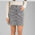 prAna Womens New 6 Merrigan Noir Blue Skirt Corduroy NWT  Work Buttons Casual 18" Photo 0