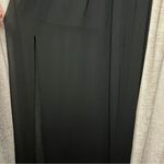 Forever 21  Black High Neck Spaghetti Strap Maxi Dress with Leg Slit Size Medium Photo 5