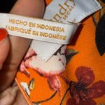 Laundry by Shelli Segal  Gathered Sleeve Floral Mini Dress Pumpkin Teal Size 16 Photo 7