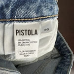 Pistola High Rise Straight Leg Cropped Blue Jeans Distressed Women's Size 26 Photo 7
