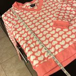 Kate Spade  supersoft hearts lounge pullover, knit, Vneck pullover, oversized M Photo 7