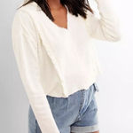 White Crow  Toluca Terry Cloth Cropped Hoodie size Medium Photo 0