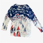 Talbots Sailboat Regatta Lightweight Cardigan Sweater Size Large Photo 1