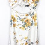 Lulus Unforgettable Moments Ivory Floral Cutout Halter Midi Dress XS Cocktail Photo 9