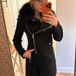 ZARA  Manteco Women Combined Biker Wool Coat Jacket 7825/744 Size Small Photo 9