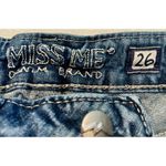Miss Me Skinny jeans cutoff raw edge denim shorts size 26 Photo 6