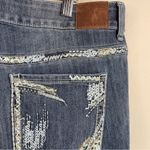 Maurice's Mid Rise Boot cut denim flex Bling Embroidered Stretch jeans 14W 14 new Photo 5