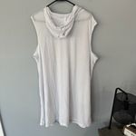 Portocruz White Full Zip Swimsuit Cover Up Hood Women's Plus Size 3X Sleeveless Photo 8